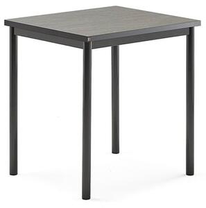 AJ Produkty Stůl SONITUS, 700x600x720 mm, antracitově šedé nohy, deska s linoleem, tmavě šedá