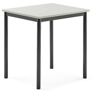AJ Produkty Stůl SONITUS, 700x600x720 mm, antracitově šedé nohy, HPL deska tlumící hluk, šedá