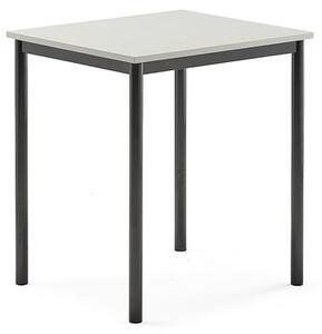 AJ Produkty Stůl BORÅS, 700x600x760 mm, antracitově šedé nohy, HPL deska, šedá