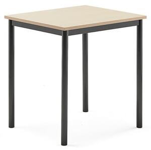 AJ Produkty Stůl BORÅS, 700x600x720 mm, antracitově šedé nohy, HPL deska, bříza