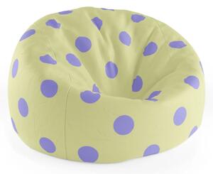 Sablio Sedací vak Cocoon Fialové tečky - 75 x 45 x 35 cm