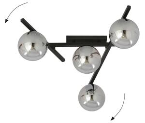 Stropní svítidlo SMART 4xE14/10W/230V černá/šedá