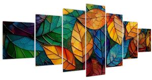 Obraz - Mozaika z listů (210x100 cm)