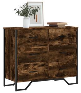 Komoda kouřový dub 91 x 35,5 x 74,5 cm kompozitní dřevo 3295304