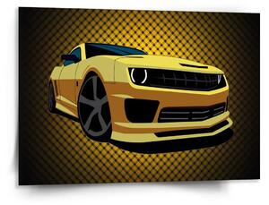 Sablio Obraz Chevrolet Camaro Žlutá mřížka - 150x110 cm
