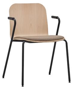 RIM - Židle LAMBDA WOOD LA 4012.091 s područkami a čalouněným sedákem