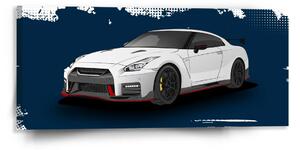 Sablio Obraz Nissan GTR 35 Modrý - 110x50 cm