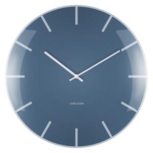 Nástěnné hodiny Glass Dome 40 cm Karlsson * (Barva - modrá)