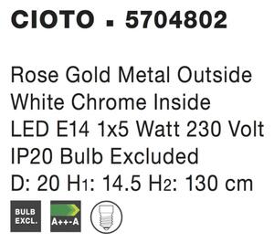 Kovový lustr Cioto 20 zlaté