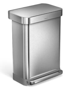 Pedálový ocelový odpadkový koš 55 l - simplehuman