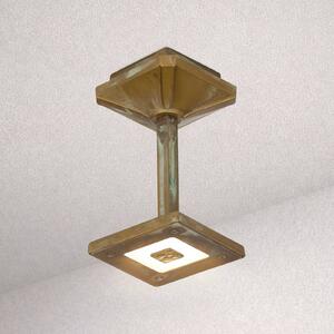 Moretti Luce Venkovní stropní svítidlo Aura Frame, výška 20 cm, antická mosaz, Bronz / starožitná mosaz, Mosaz, Venkovský / rustikální