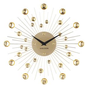 Nástěnné hodiny Sunburst 30 cm Karlsson (Barva - zlatá)