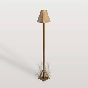 Moretti Luce LED podlahová lampa Silva Frame, výška 50 cm, antická mosaz, Bronz / starožitná mosaz, Mosaz, Venkovský / rustikální