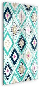 Skleněné hodiny vertikální Diamanty zsppb-30x60-00081458
