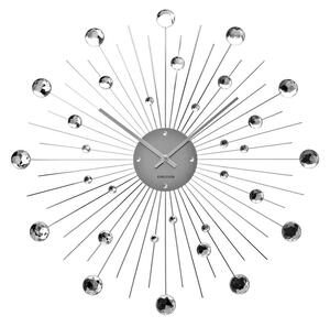 Nástěnné hodiny Sunburst 50 cm Karlsson (Barva - stříbrná)