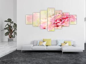 Obraz - Růžová květina, aquarel (210x100 cm)