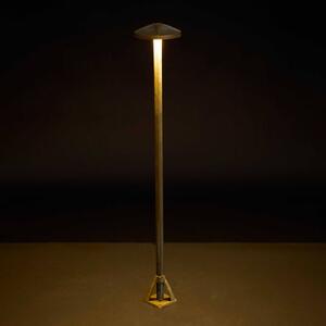 Moretti Luce LED osvětlení cesty Aura Disk, výška 80 cm, antická mosaz, IP65, Bronz / starožitná mosaz, Mosaz, Venkovský / rustikální