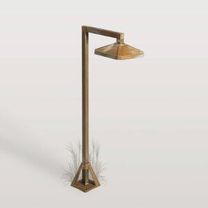 Moretti Luce LED podlahová lampa Aura Frame, 50 x 19,5 cm, antická mosaz, Bronz / starožitná mosaz, Mosaz, Venkovský / rustikální