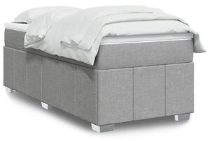 Box spring postel s matrací světle šedá 80 x 200 cm textil 3285428