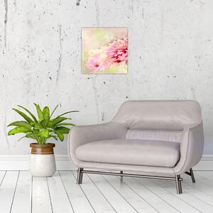 Obraz - Růžová květina, aquarel (30x30 cm)