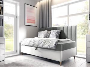 Kontinentální postel Junior Kamire 2, Rozměr postele: 80x200, Barva:: ekokůže Soft 017 (bílá) + Fresh 14 5903211192098
