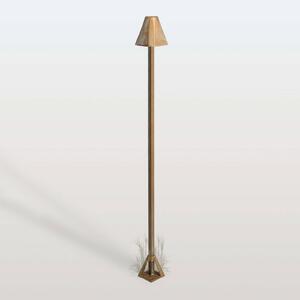 Moretti Luce LED osvětlení cesty Silva Frame, výška 100 cm, antik mosaz, IP65, Bronz / starožitná mosaz, Mosaz, Venkovský / rustikální