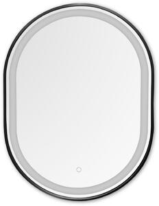 Zuma Line zrcadlo 50x70 cm oválný s osvětlením černá 003064-030827