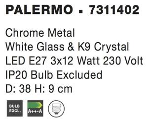 Moderní stropní svítidlo Palermo 38 Chrome