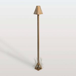 Moretti Luce LED osvětlení cesty Silva Frame, výška 80 cm, antická mosaz, IP65, Bronz / starožitná mosaz, Mosaz, Venkovský / rustikální