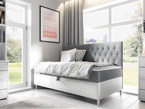 Kontinentální postel Junior Gerdise 2, Rozměr postele: 90x200, Barva:: ekokoža Soft 017 (biała) + Fresh 14 5903211193095