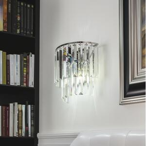 Brilagi - LED Křišťálové nástěnné svítidlo MOZART 2xE14/40W/230V lesklý chrom