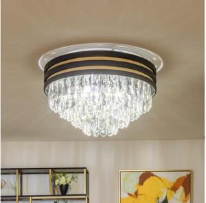Brilagi - LED Křišťálové stropní svítidlo VELURE 5xE14/40W/230V černá