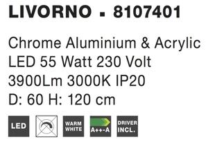 LED lustr Livorno 60 Chrome