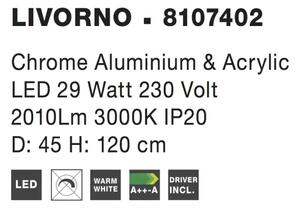 LED lustr Livorno 45 Chrome