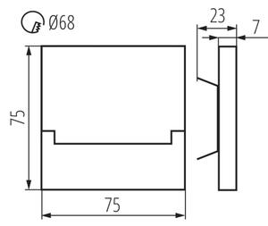 Kanlux 27087 - LED Nástěnné schodišťové svítidlo SABIK LED/0,8W/12V 3000K