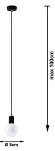Sollux SL.0158 - Lustr na Lanku EDISON 1xE27/60W/230V černá/ červená