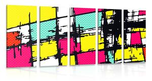 5-dílný obraz stylový pop-art