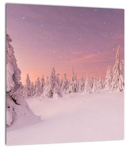 Obraz - Stromy pod sněhovou přikrývkou (30x30 cm)