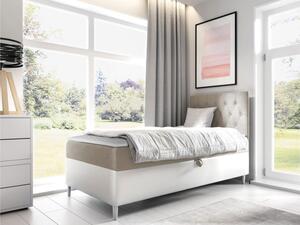 Kontinentální postel Junior Gerdise 1, Strana: pravá, Rozměr postele: 80x200, Barva:: ekokoža Soft 017 (biała) + Fresh 01 Mirjan24 5903211201745