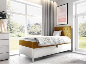 Kontinentální postel Junior Gerdise 1, Strana: pravá, Rozměr postele: 100x200, Barva:: ekokoža Soft 017 (biała) + Fresh 37 5903211202032