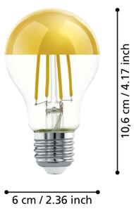 LED Žárovka se zrcadlovým vrchlíkem A60 E27/7,3W/230V 2700K - Eglo 110031