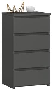 Komoda CL4 40 cm antracitová s 4 zásuvkami a 24msíní zárukou