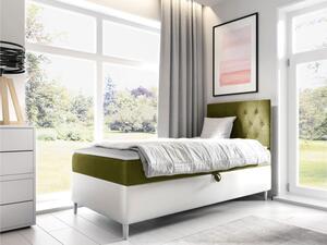 Kontinentální postel Junior Gerdise 1, Strana: pravá, Rozměr postele: 80x200, Barva:: ekokoža Soft 017 (biała) + Fresh 12 5903211201790