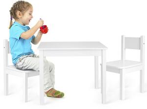 Vulpi Yeti stůl pro děti + 2 židle bílé