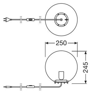 Ledvance - Stolní lampa BUBBLE 1xE27/40W/230V růžová