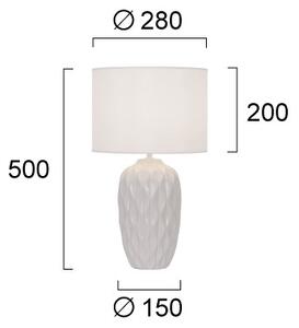 Stolní lampa PINEAPLE 1xE27/40W/230V bílá