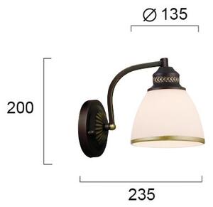 Nástěnná lampa CLAIR 1xE27/40W/230V hnědá/zlatá