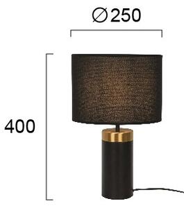 Stolní lampa LUCIANO 1xE27/40W/230V černá/zlatá