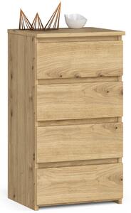 Noní stolek Kommod CL4 40 cm z Artisan dubu se 4 zásuvkami a jednoduchou montáí