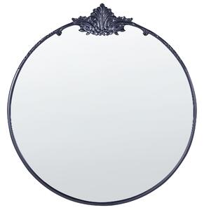 Kulaté kovové nástěnné zrcadlo ⌀ 67 cm černé SOMMANT